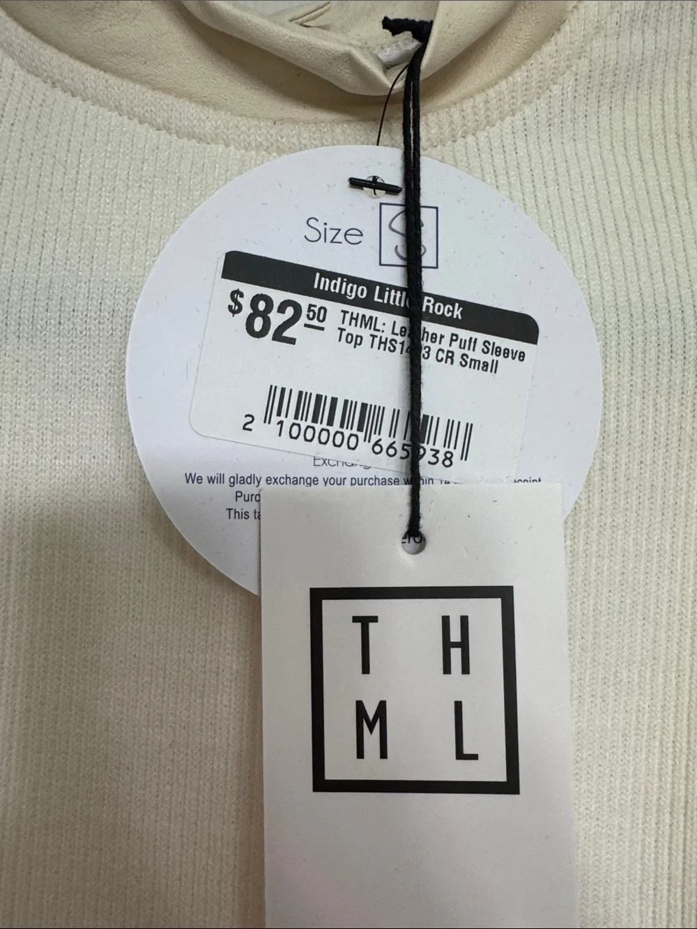 THML Cream Puff Sleeve Short Sleeve Tee - Picture 2 of 2